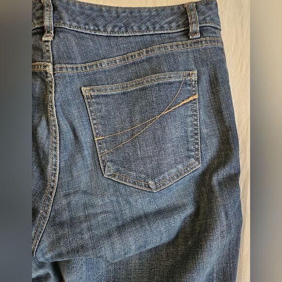 Gap Jeans Women’s 12R (34x30.5) Blue Curvy Flare Mid Rise Denim Boho Western GUC - Picture 9 of 9